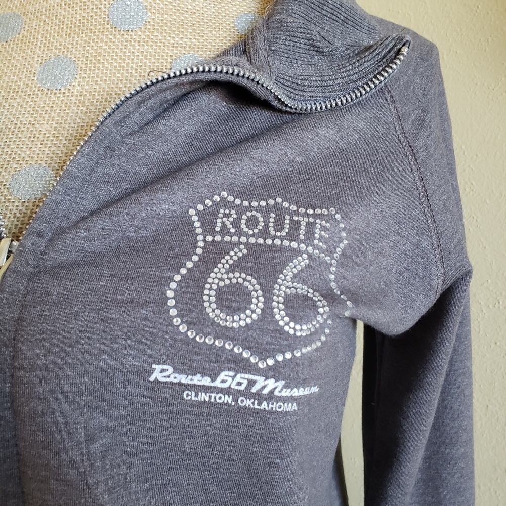 Route 66 sparkle sweatshirt motorcycle harley love medium